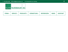 Tablet Screenshot of glasnussbaum.ch